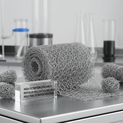 Gestricktes Drahtgeflecht mit hoher Filtrationseffizienz, bestehend aus unregelmäßiger Lochform, das Filtrationslösungen für industrielle Anforderungen bietet