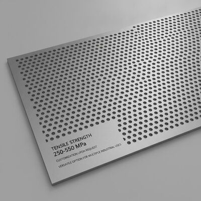 Tensilestrength 250 to 550 MPa Perforated Metal Panel Customization Upon Request and Versatile Option for Multiple Industrial Uses