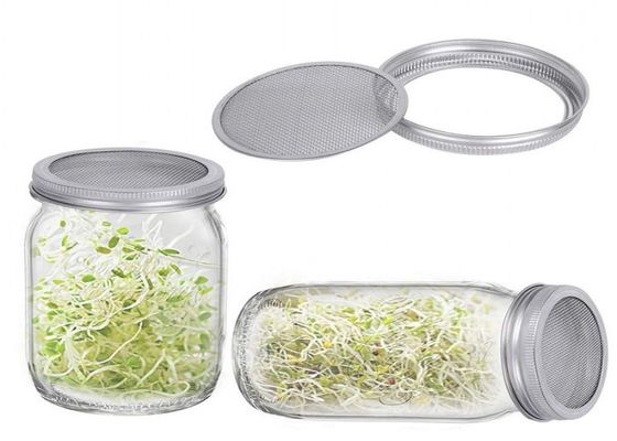 Rundes nicht verrostendes Metallsieb 304SS Mason Jar Sprouting Lids With