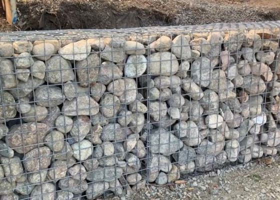 ISO45001 Zn-5 Al Galvanized Welded Wire Mesh täfelt für Stützmauer Gabion