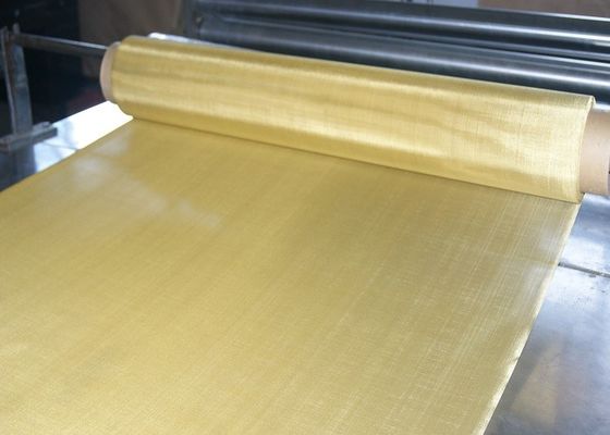 Hoher heller dekorativer Messingdraht-Mesh Roll Woven Wire Screen-Stoff 1m-50m