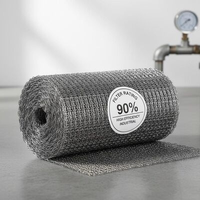 Filterleistung: 90 % gestricktes Drahtgeflecht mit einem Drahtdurchmesser von 0,02 mm bis 20 mm, was eine hohe Filtrationseffizienz für die Industrie gewährleistet