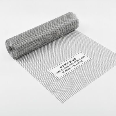 AISI-Standard aus Edelstahl 30 Meter Länge Twill Weave-Technik ideal für das Screening und die Trennung