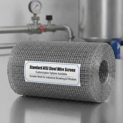 Standard AISI Stahldrahtbildschirm Anpassungsmöglichkeiten Langlebiges Netz für industrielle Screening und Filtration